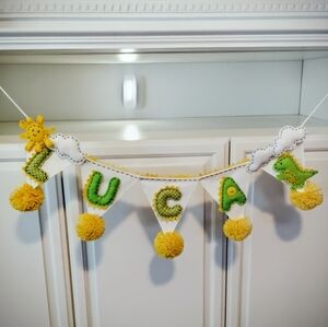 DINOSAURS Banner Wall Decor Name Garland - Handmade To Order